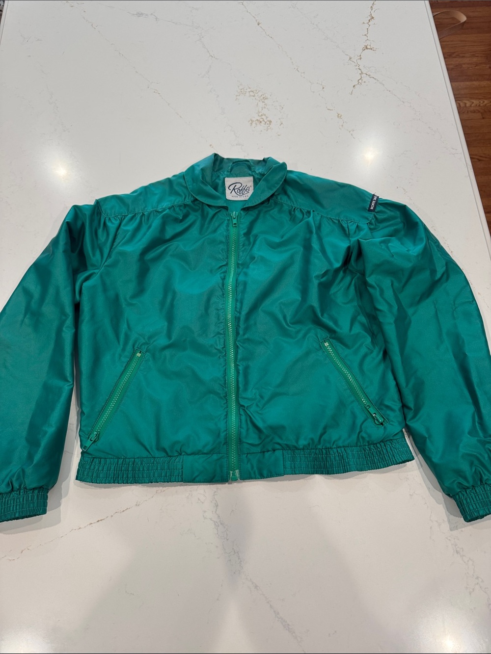 1970s vintage Roffe 360  Teal Lightweight Women's Ski Jacket